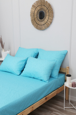 Наволочка поплин Винтаж-компаньон бирюзовый